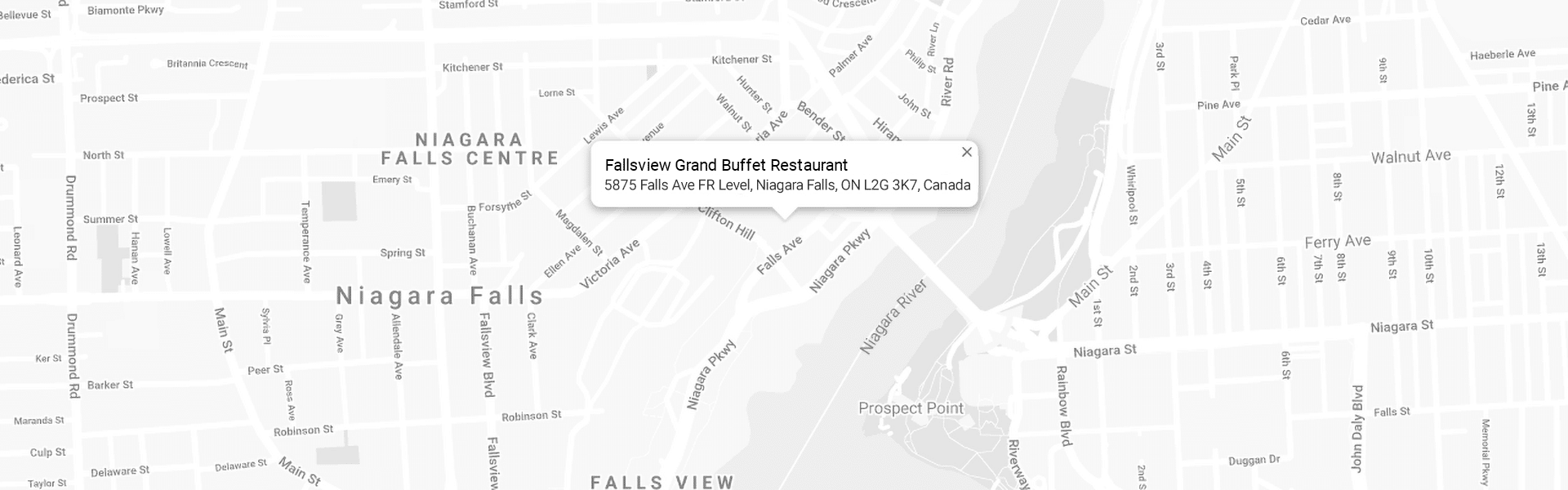 Fallsview Grand Buffet Location Map